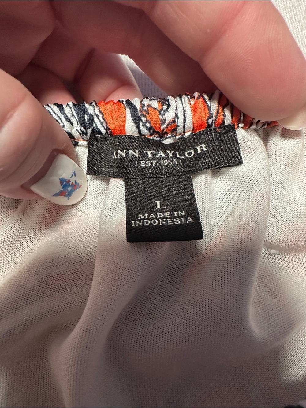 Ann Taylor Paisley Halter Tank in Orange and Black - Picture 6 of 11